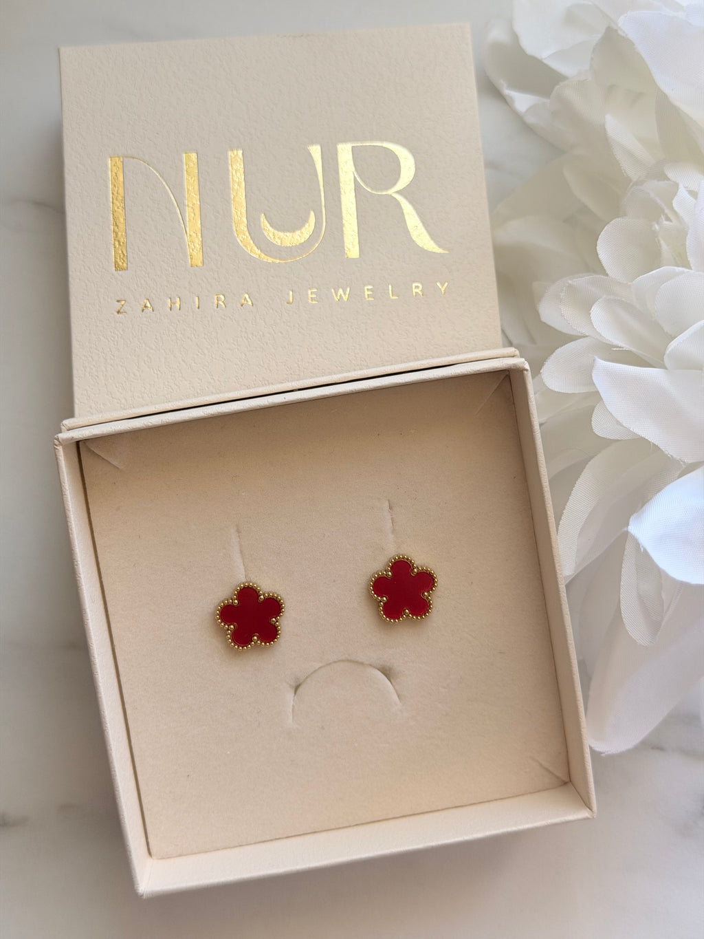 Soundouss Rouge - Boucles d’oreilles
