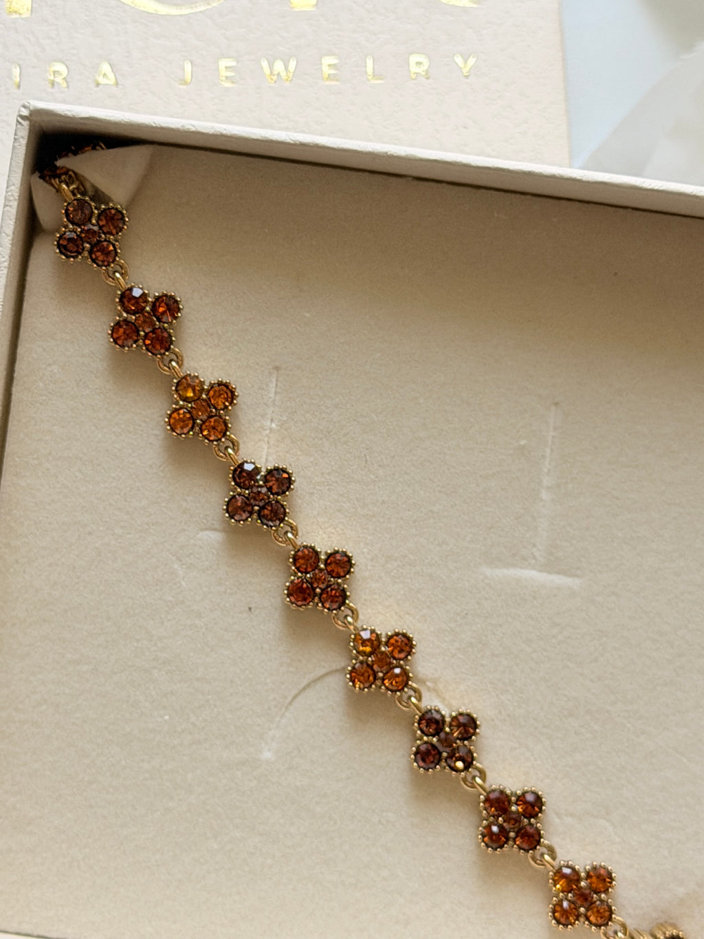 Azhar - Bracelet - Marron doré