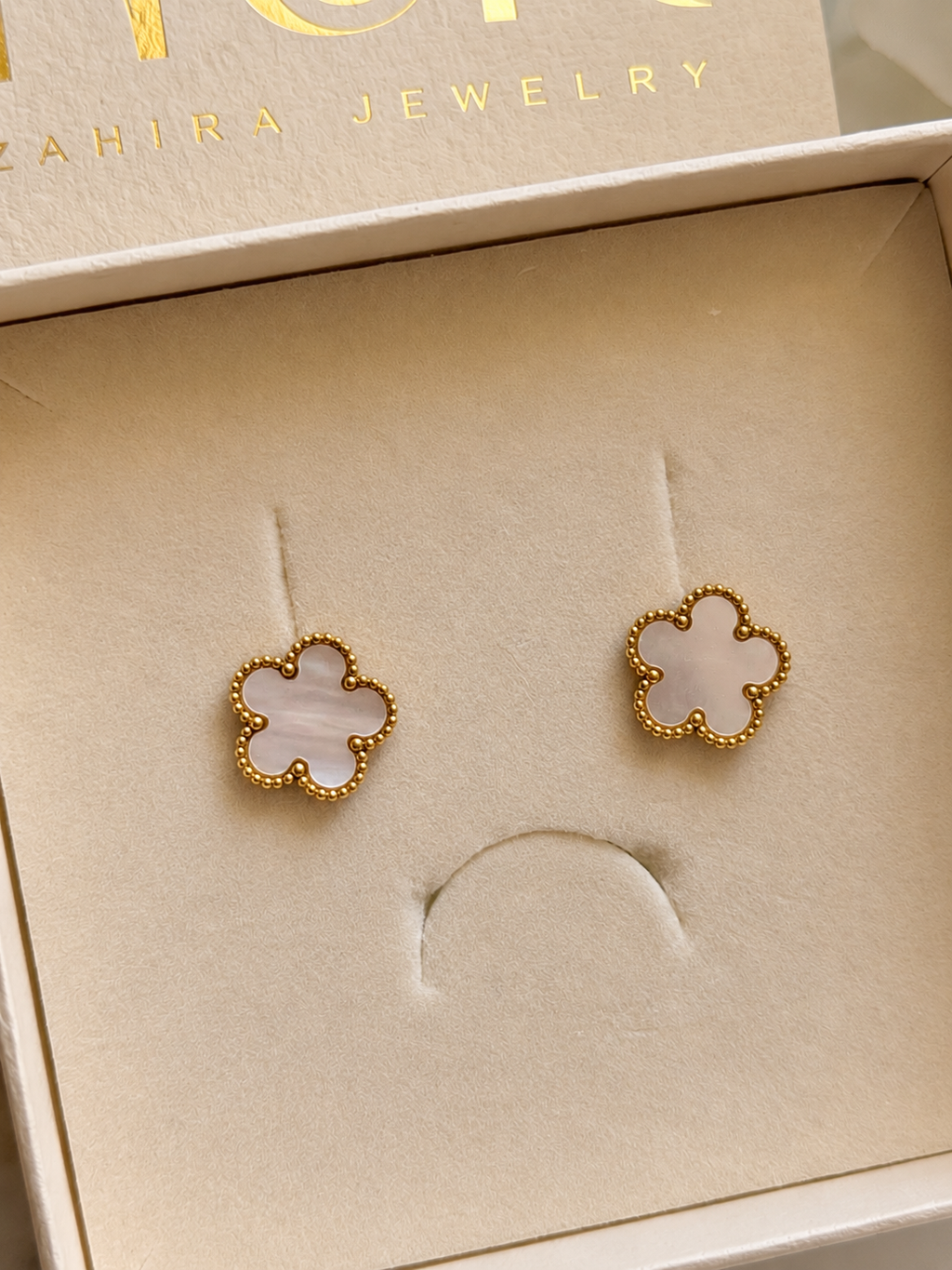 Soundouss Blanc - Boucles d’oreilles
