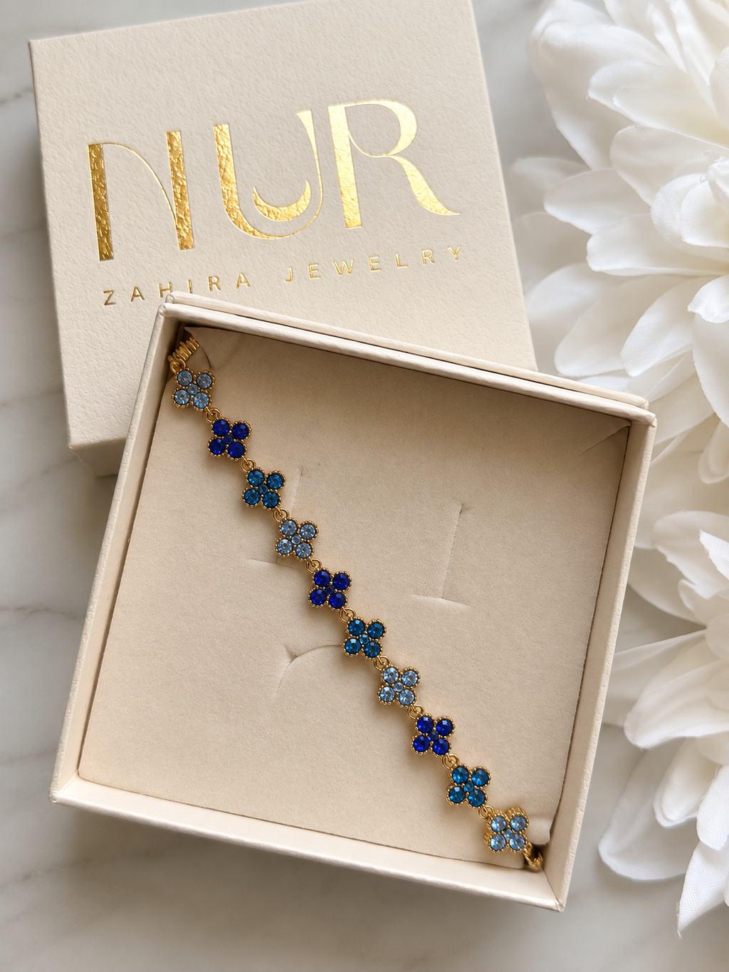 Azhar - Bracelet - Bleu doré