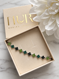Azhar - Bracelet - Vert argenté