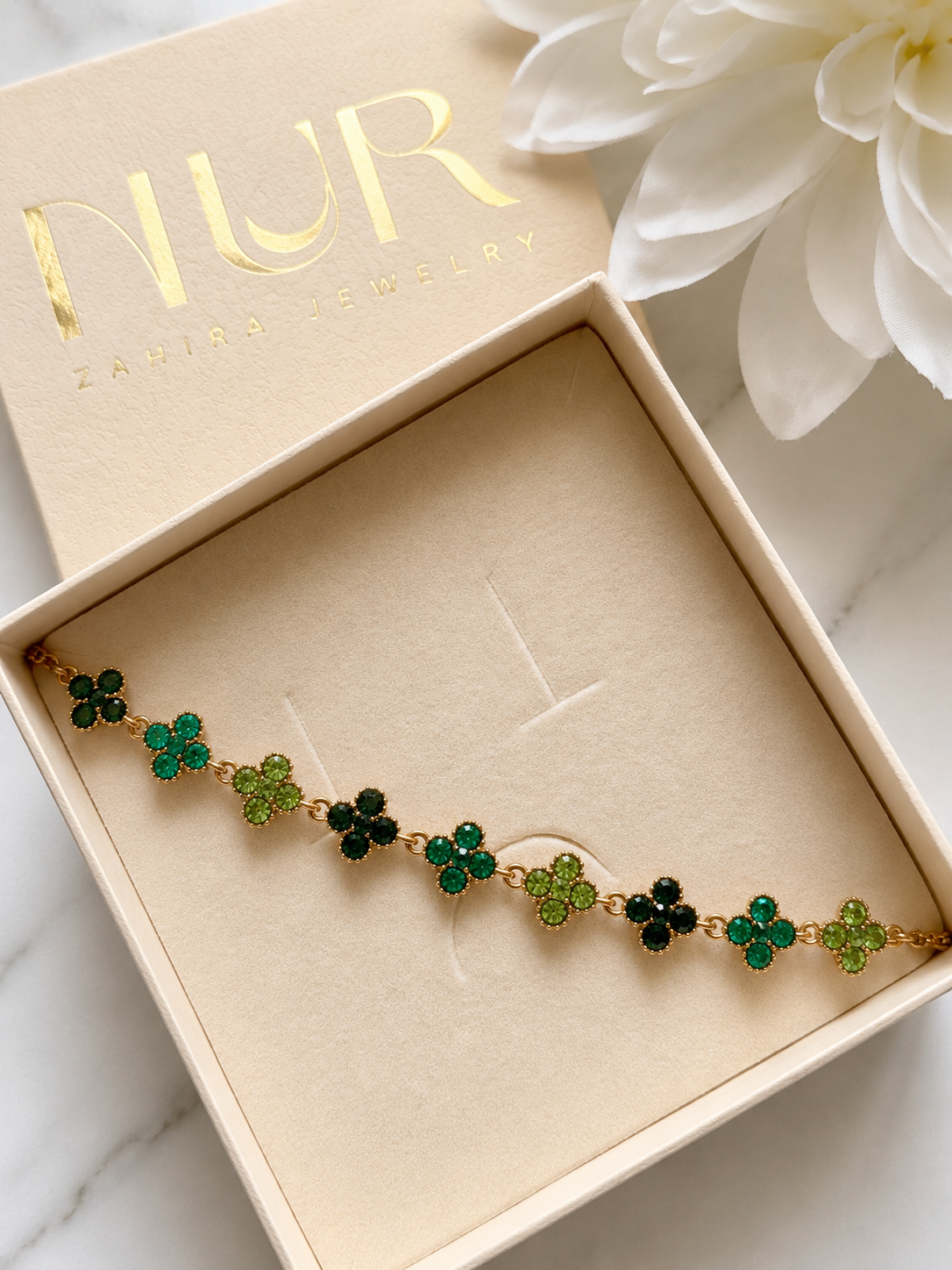 Azhar Bracelet - Or vert